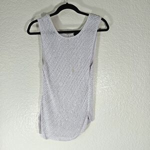 Sequined Round Neck Knitted Tank Top